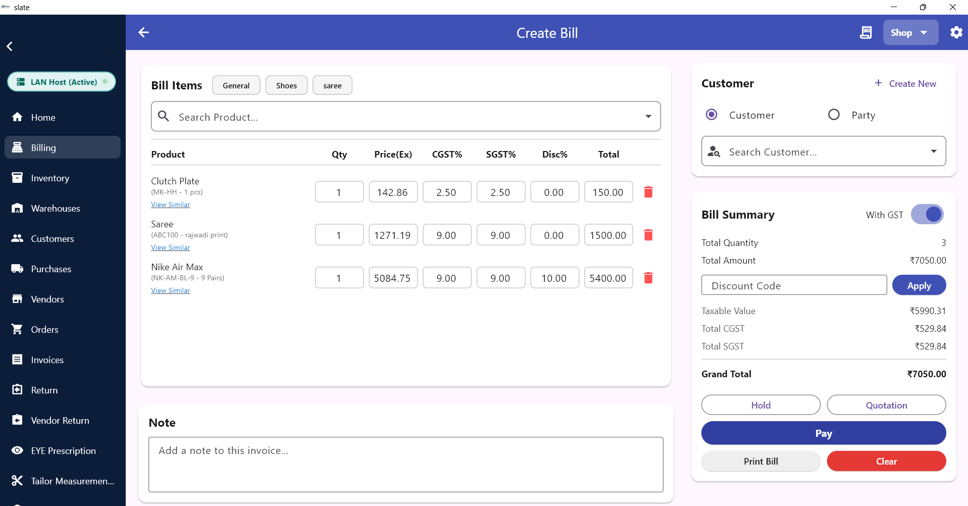 POS Payment Actions