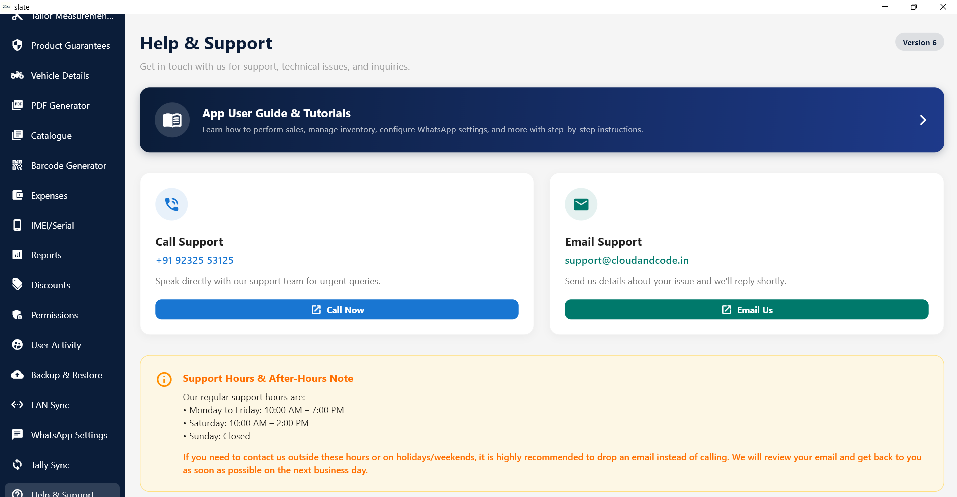 Help & Support Center